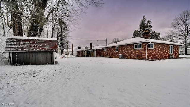 view of snowy yard