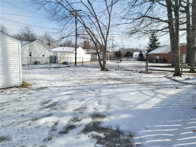 view of snowy yard