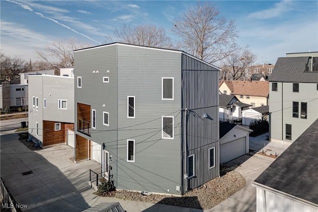 view of home's exterior featuring a garage