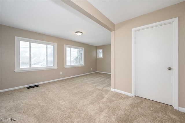 view of carpeted empty room