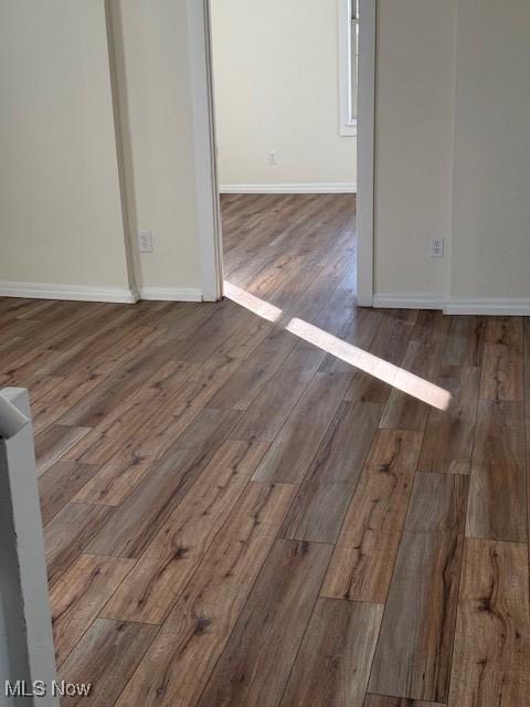 interior space with hardwood / wood-style floors