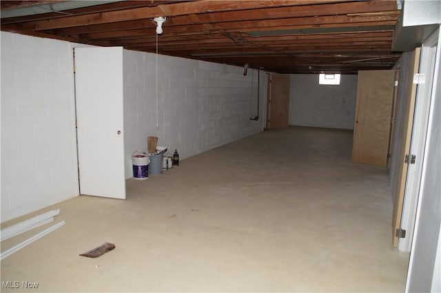 view of basement