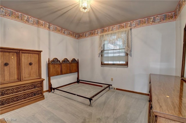 view of carpeted bedroom