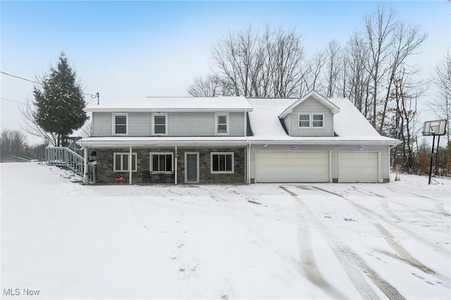 front facade featuring a garage