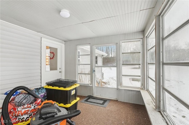 view of sunroom / solarium