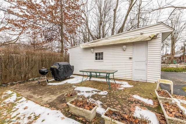 exterior space with grilling area