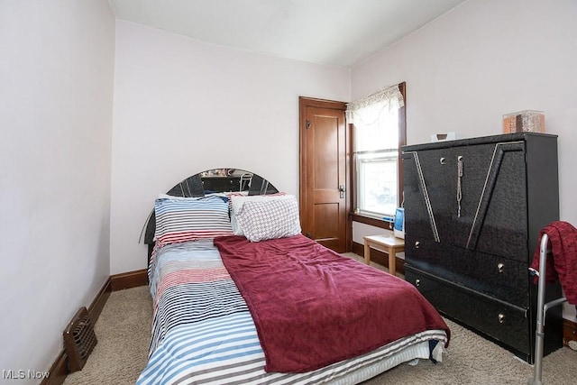 view of carpeted bedroom