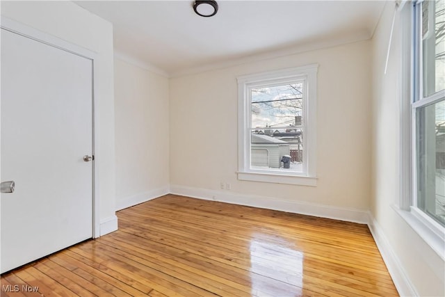 empty room featuring light hardwood / wood-style floors