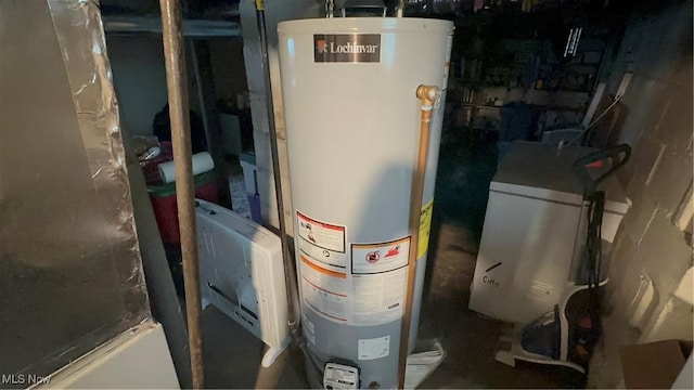 utilities featuring gas water heater