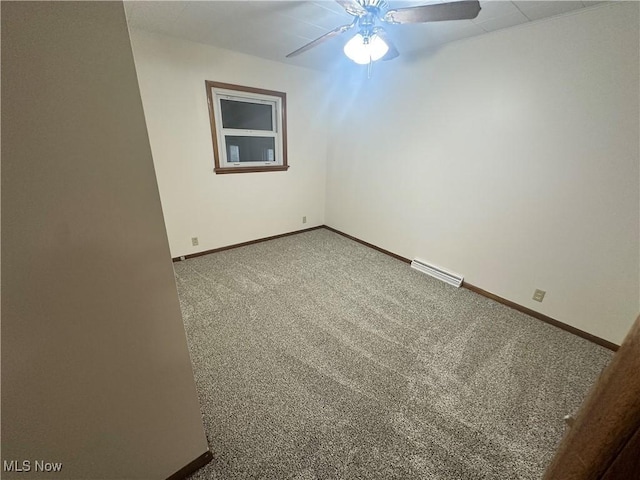 1425 Flint Ridge Rd, Hopewell, OH 43746 - carpeted empty room featuring ceiling fan