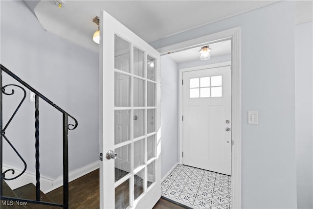 entryway with french doors