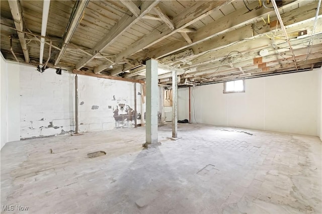 view of basement