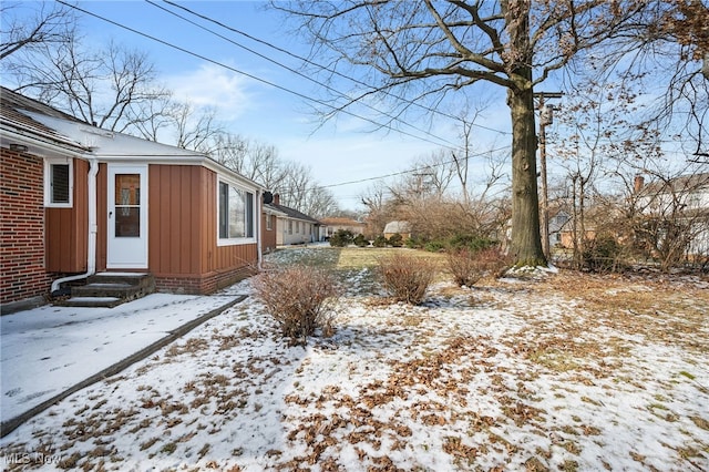 view of snowy yard