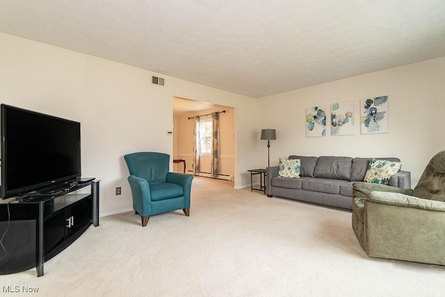 view of carpeted living room