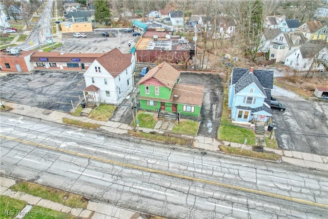 aerial view with a residential view