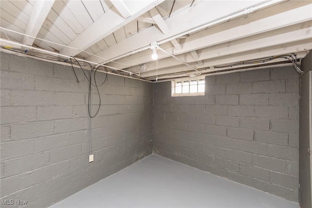 view of basement