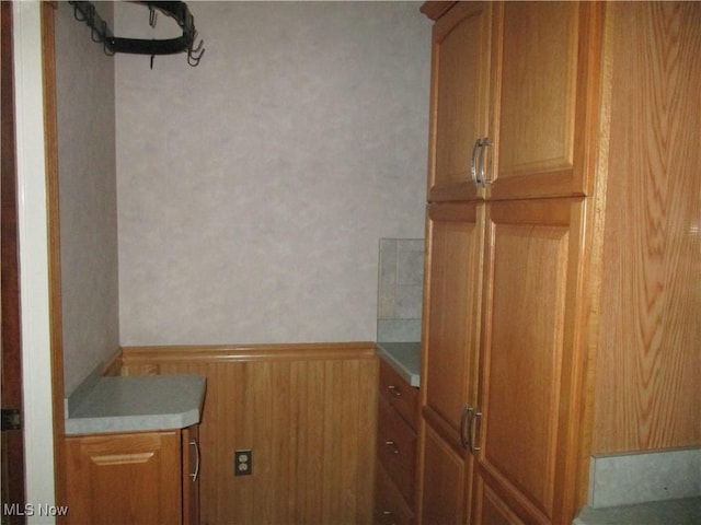 4520 E Wallings Rd, Broadview Heights, OH 44147 - detailed view of a wainscoted wall and wood walls