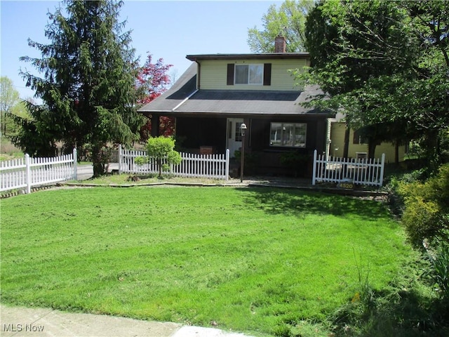 4520 E Wallings Rd, Broadview Heights, OH 44147 - view of front facade with a chimney and covered porch