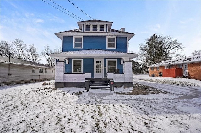 view of front of house featuring covered porch