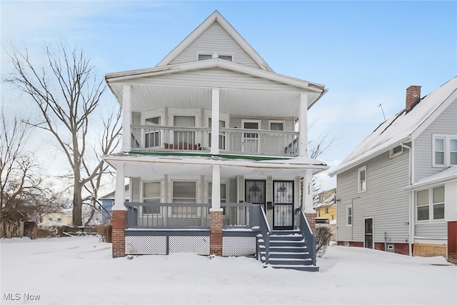 view of front of house with a porch