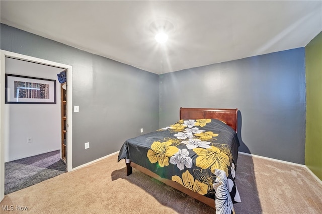 view of carpeted bedroom