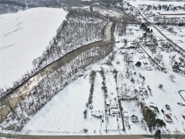 view of snowy aerial view