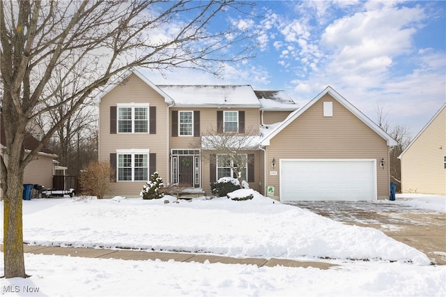 view of front of home featuring a garage