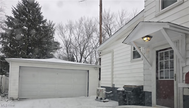 garage with ac unit