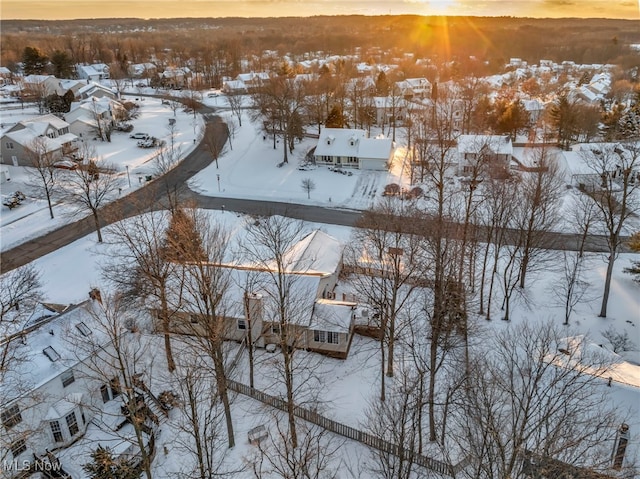 view of snowy aerial view