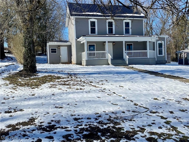 view of front of home with a porch