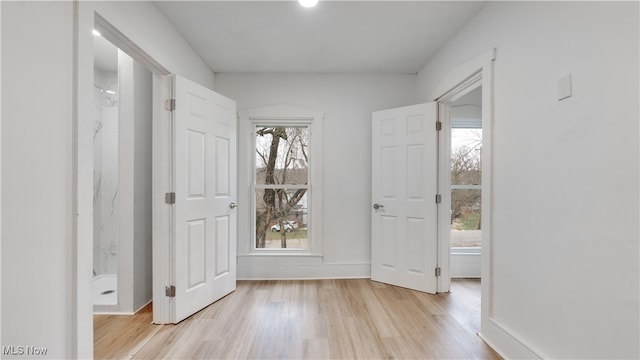 interior space featuring light wood-type flooring