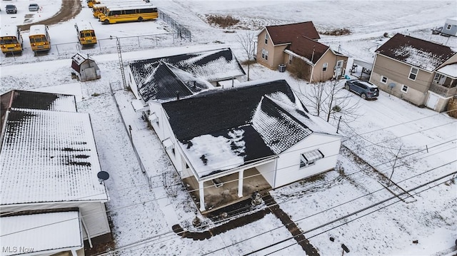 view of snowy aerial view