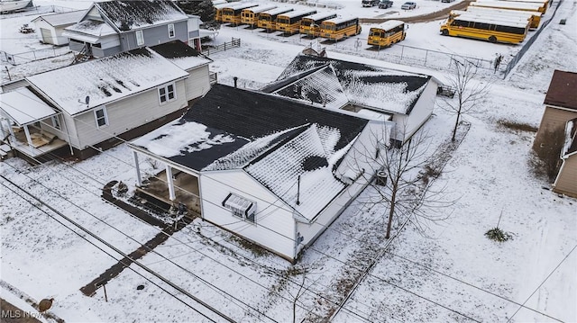 view of snowy aerial view