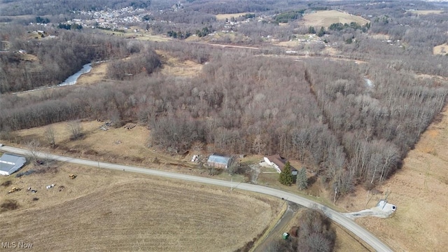 drone / aerial view with a rural view