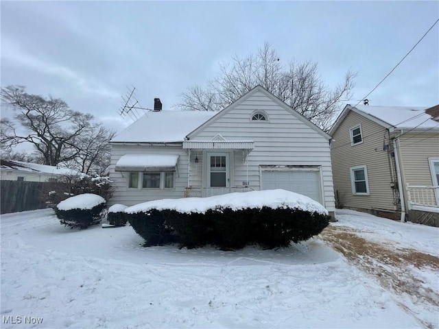 view of front of home with an attached garage