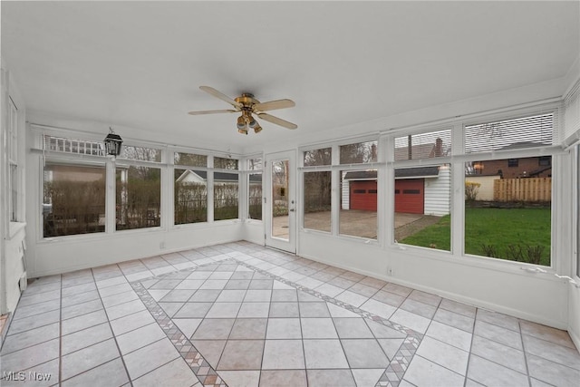 19951 Fairmount Blvd, Shaker Heights, OH 44118 - unfurnished sunroom with ceiling fan and french doors