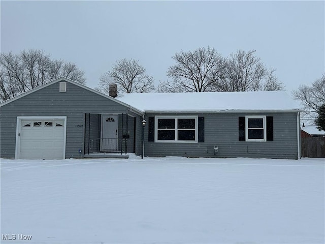 ranch-style home with an attached garage