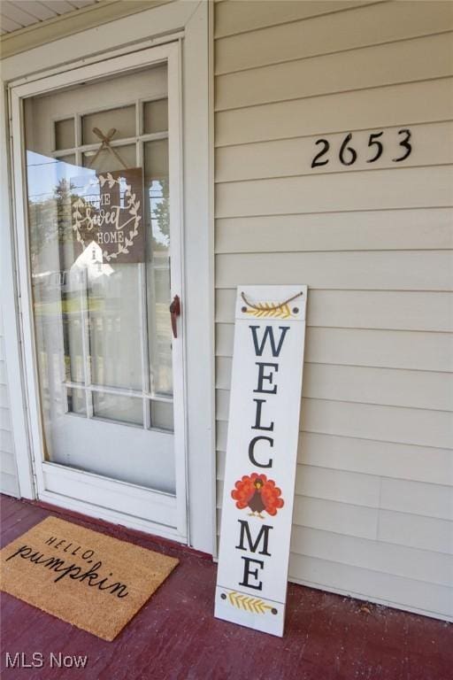 view of exterior entry