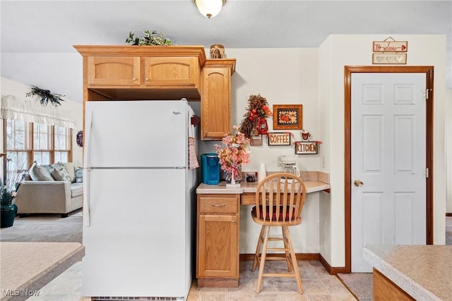 1925 N Lipkey Rd, North Jackson, OH 44451 - kitchen featuring freestanding refrigerator and light countertops