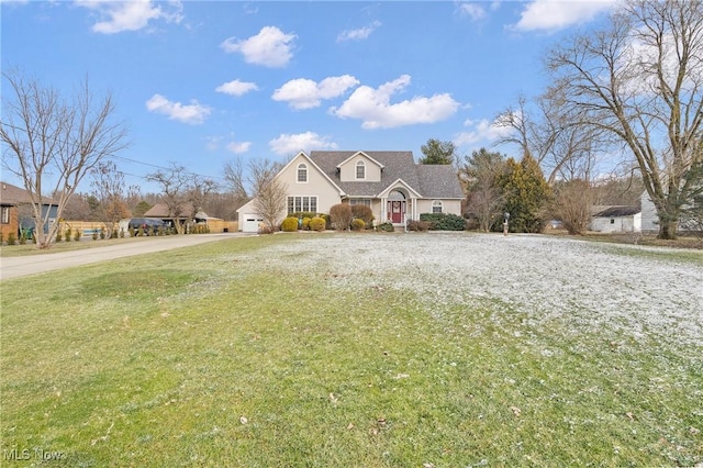 view of front of property with a residential view and a front yard