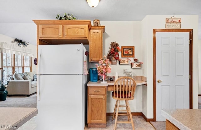 1925 N Lipkey Rd, North Jackson, OH 44451 - kitchen featuring freestanding refrigerator and light countertops