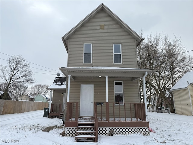 view of front of house with a porch