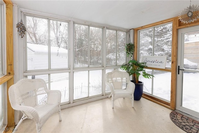 view of sunroom