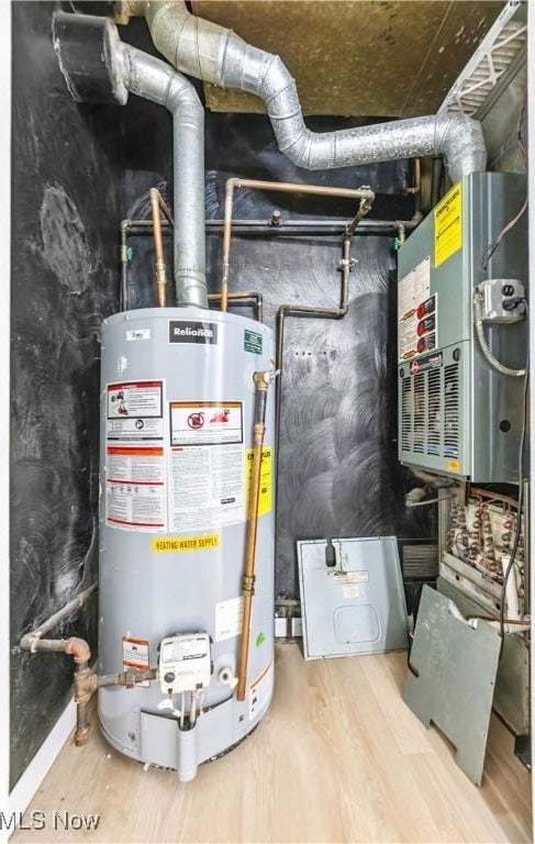 utilities featuring gas water heater