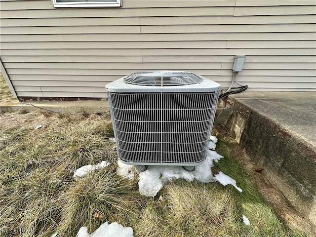 exterior details with central air condition unit