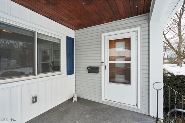 view of doorway to property