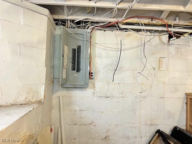 utility room with electric panel