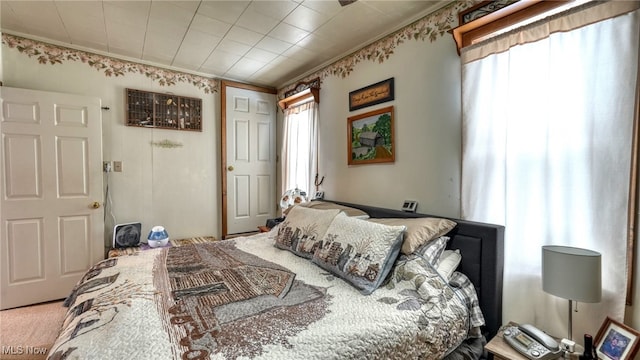 view of carpeted bedroom