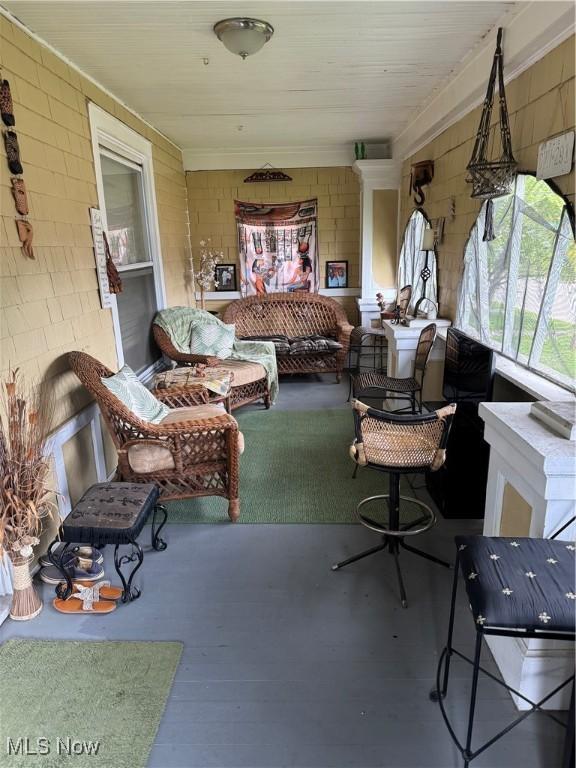 sunroom / solarium with visible vents