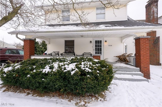 view of front of house with a porch